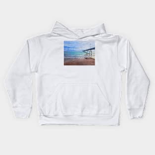 Glenelg Jetty at sunset Kids Hoodie